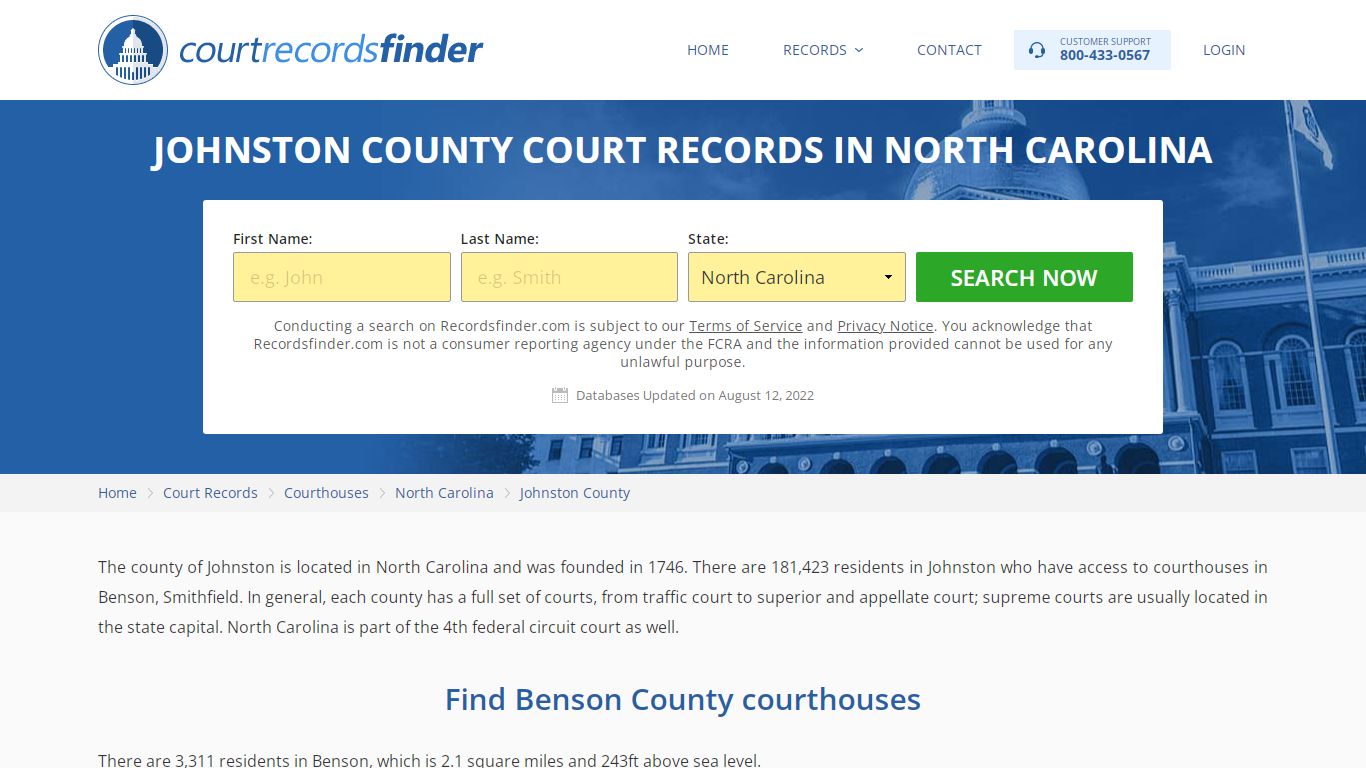 Johnston County, NC Court Records - Find Johnston Courthouses